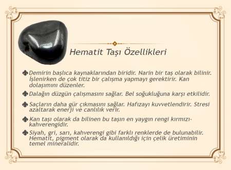 1000 Ayar Gümüş Kazaz Püsküllü Arpa Kesim Hematit Doğaltaş Tesbih - Thumbnail