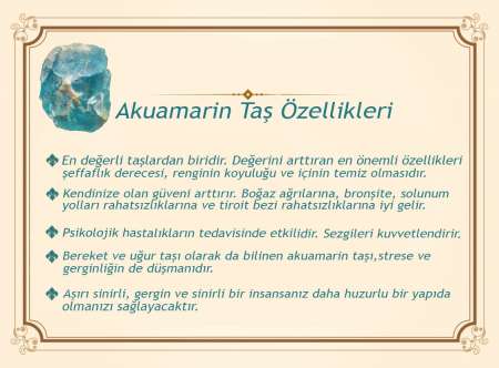1000 Ayar Gümüş Kazaz Püsküllü Küre Kesim Aquamarin Doğaltaş Tesbih - Thumbnail