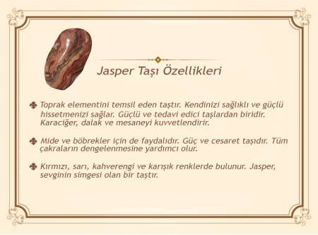 1000 Ayar Kazaz Püsküllü Küre Kesim Kahverengi Jasper Doğaltaş Tesbih - Thumbnail