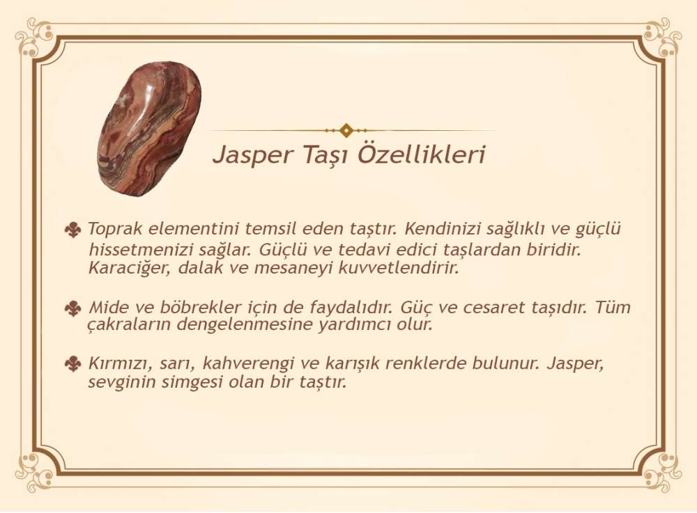 1000 Ayar Kazaz Püsküllü Küre Kesim Kahverengi Jasper Doğaltaş Tesbih