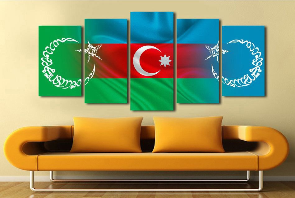 5 Parça Azerbaycan Temalı Kanvas Tablo