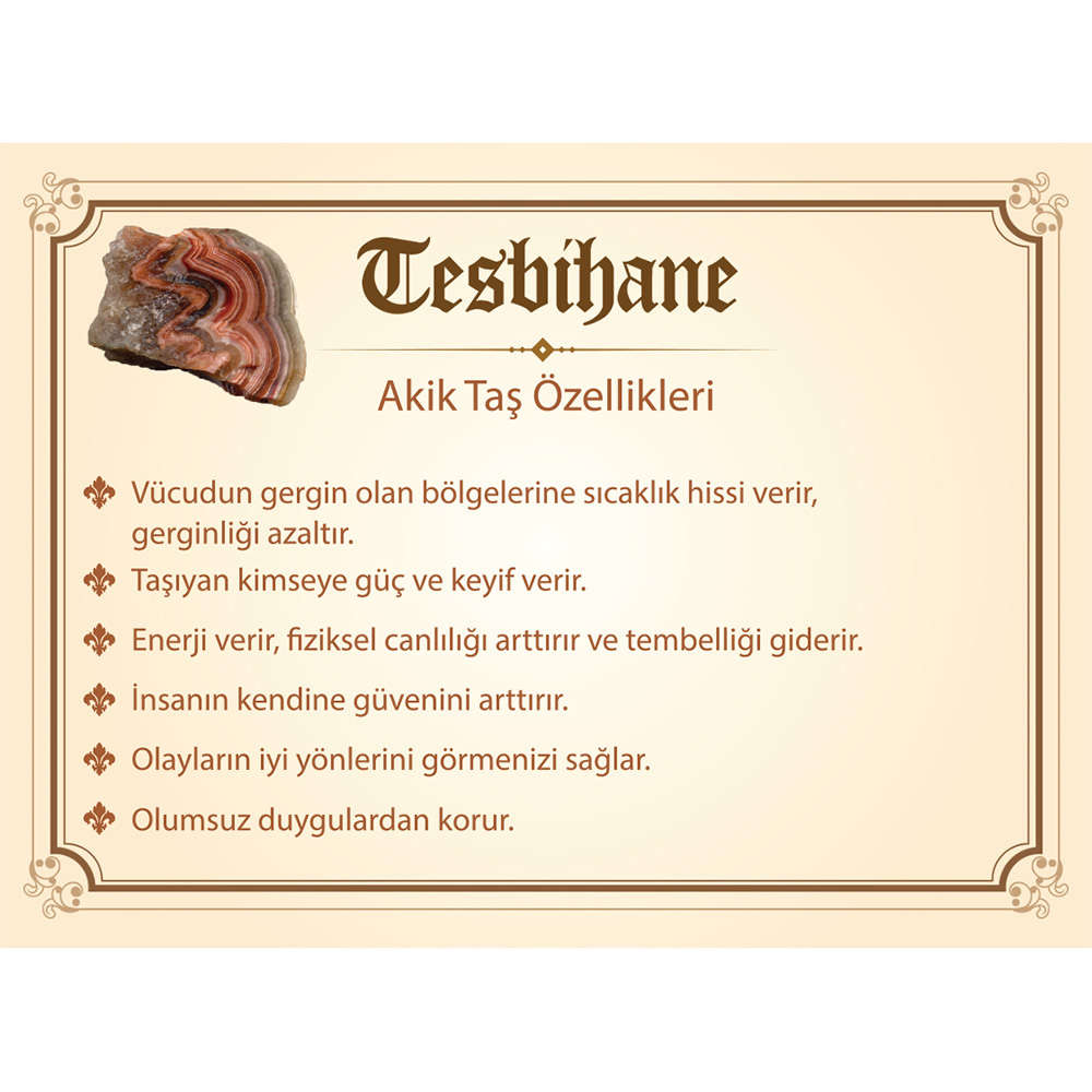 925 Ayar Gümüş Püsküllü Fasetalı Küre Kesim Oniks-Akik Taşlı Tesbih