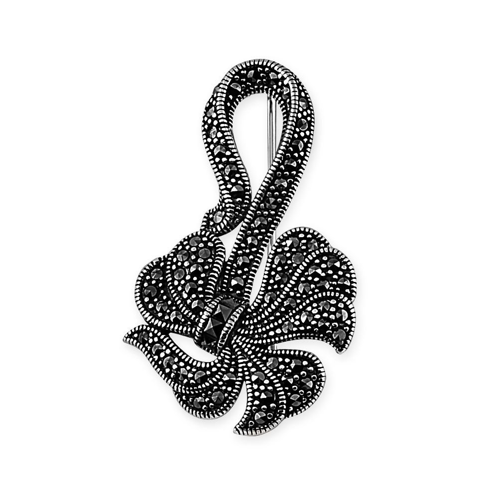 925 Ayar Gümüş Kurdale Figürlü Broş