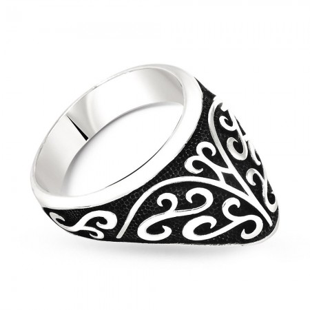 Özel Tasarım 925 Ayar Gümüş Okçu (Zihgir) Yüzüğü - Thumbnail