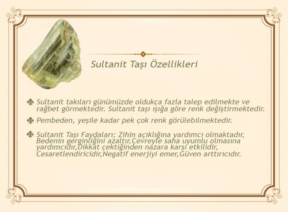 Faset Kesim Zultanit Taşlı Yanları Firuze Taş Mıhlamalı Gotik Süslemeli 925 Ayar Gümüş Erkek Yüzük