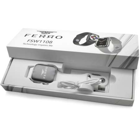 Ferro Beyaz Renk Silikon Kordonlu Akıllı Saat TH-FSW1108-AG - Thumbnail