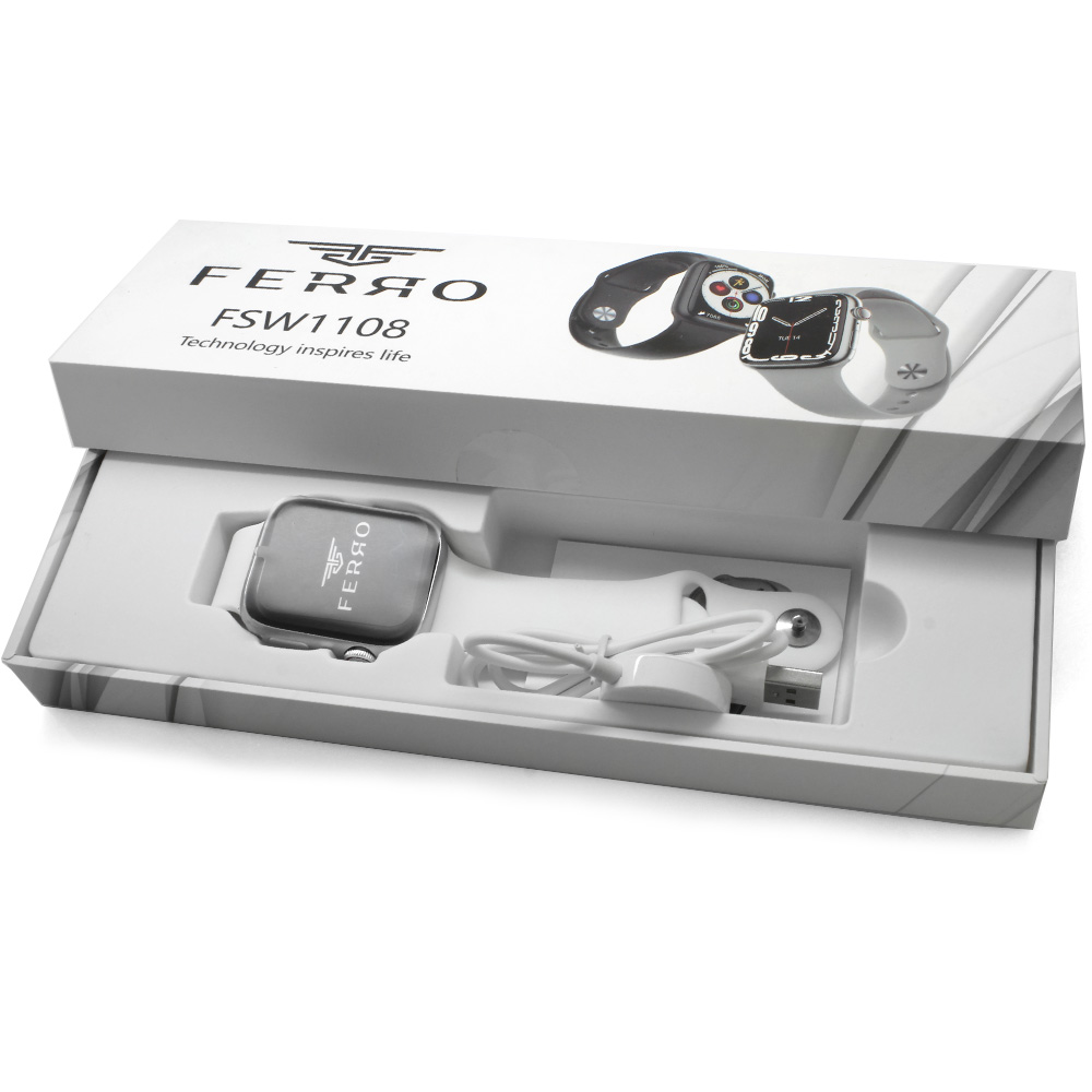 Ferro Beyaz Renk Silikon Kordonlu Akıllı Saat TH-FSW1108-AG