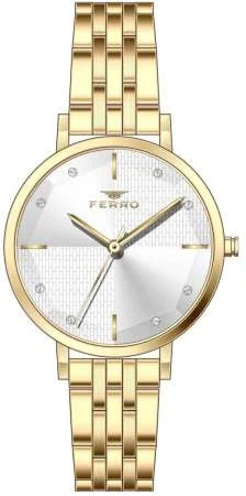 Ferro Gold Renk Çelik Kordonlu Kadın Kol Saati TH-FL21252A-B