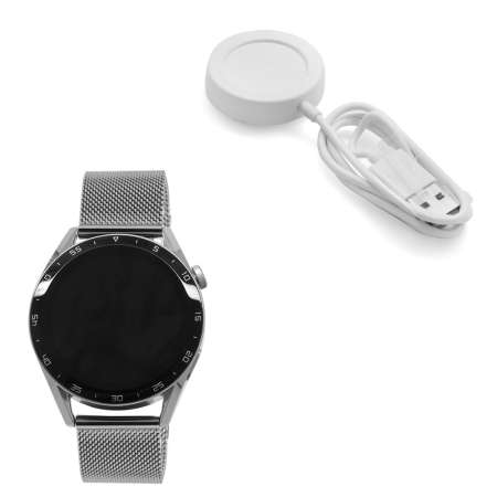 Ferro Gümüş Renk Hasır Kordonlu Akıllı Saat TH-FSW1109C-A - Thumbnail