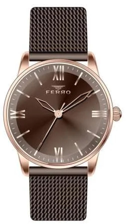 Ferro Otantik Renk Hasır Kordonlu Kadın Kol Saati TH-F21182C-S