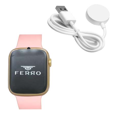 Ferro Pembe Renk Silikon Kordonlu Akıllı Saat TH-FSW1108-C - Thumbnail