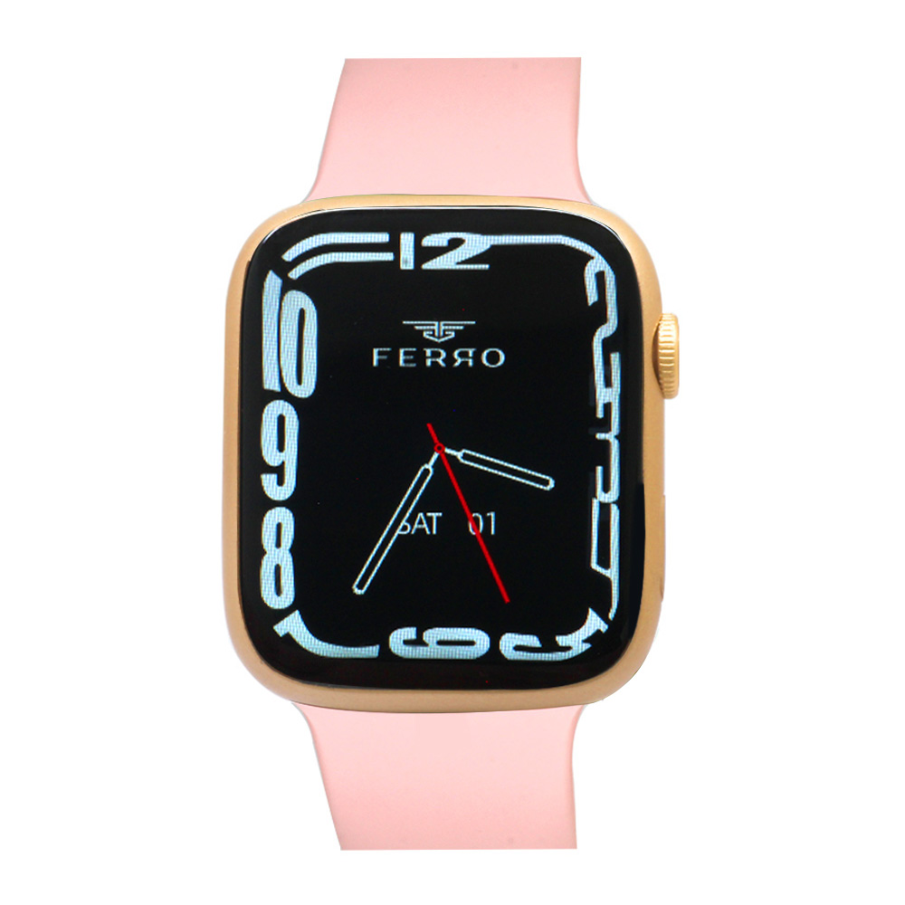 Ferro Pembe Renk Silikon Kordonlu Akıllı Saat TH-FSW1108-C