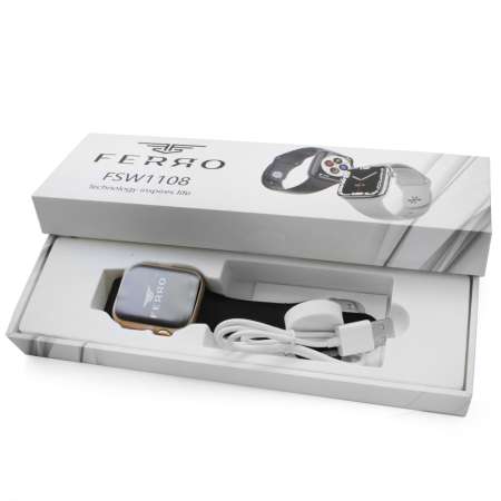 Ferro Siyah & Gold Renk Silikon Kordonlu Akıllı Saat TH-FSW1108-CS - Thumbnail
