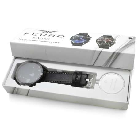 Ferro Siyah Renk Deri Kordonlu Akıllı Saat TH-FSW1109C-G - Thumbnail