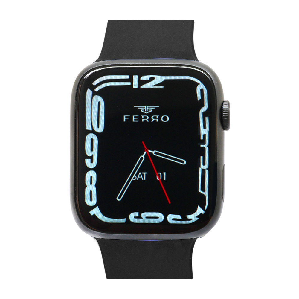 Ferro Siyah Renk Silikon Kordonlu Akıllı Saat TH-FSW1108-G