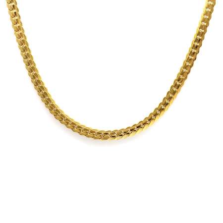 Gold Renk Çelik Kadın Snake Zincir - Thumbnail
