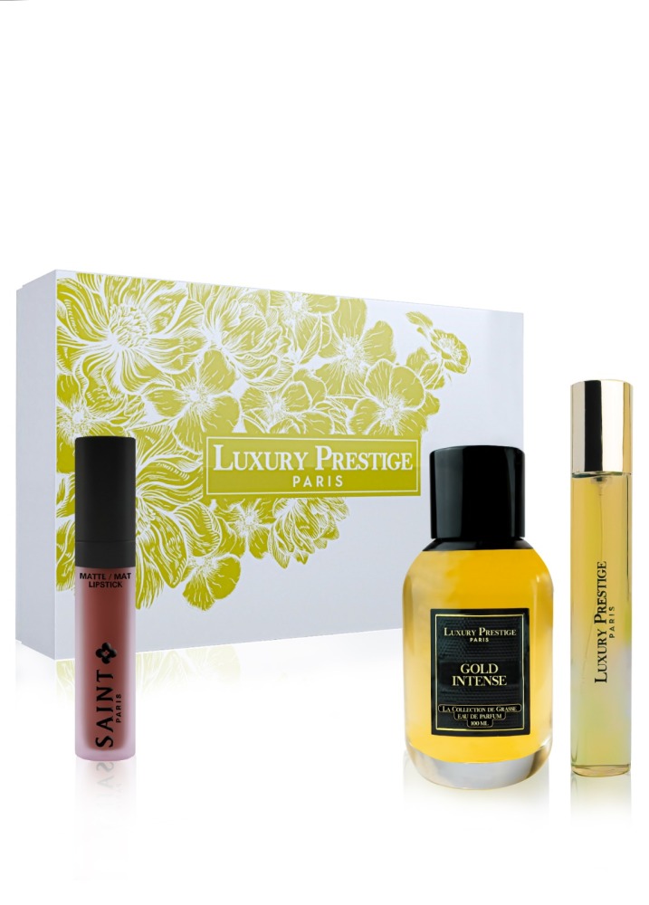 Luxury Prestige Gold Intense Kadın Parfüm Set 100ML + 30ML EDP + Saint Matte Lipstick - 1