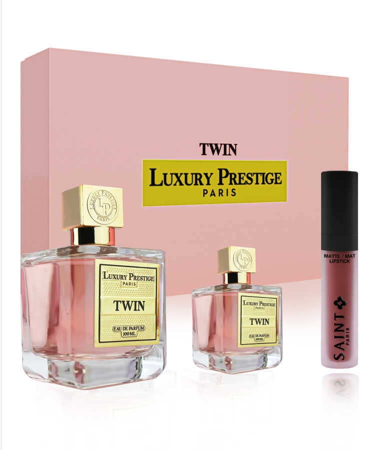 Luxury Prestige Twin Kadın Parfüm Set 100ML + 30ML EDP + Saint Matte Lipstick - 1