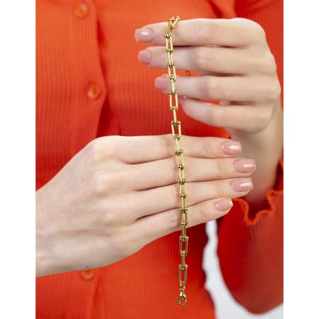 Marina Tasarım Gold Renk Çelik Kadın Bileklik - Thumbnail