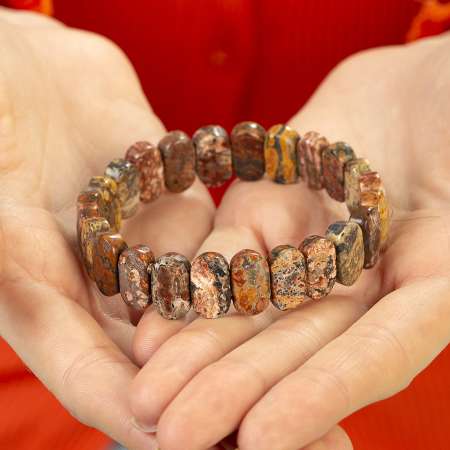 Renkli Jasper Doğaltaş Rolex Kadın Bileklik - Thumbnail