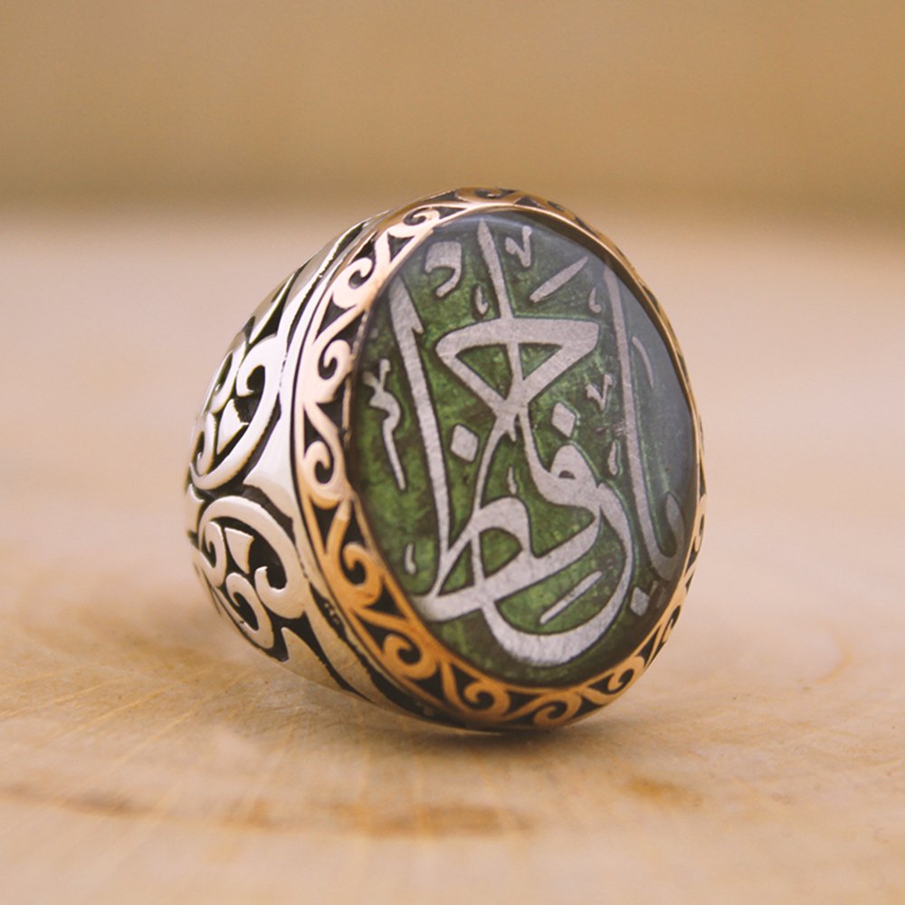 Siz İsteyin Biz Yapalım - Kişiye Özel Yazılı 925 Ayar Gümüş Yüzük Arapça -35-