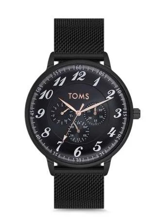 Toms Siyah Renk Hasır Kordonlu Erkek Kol Saati TH-TM1800C-989-G - Thumbnail
