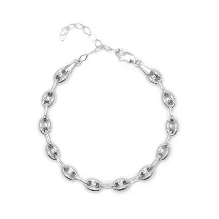 Zarif Tasarım Silver Renk 925 Ayar Gümüş Kadın Bileklik - Thumbnail