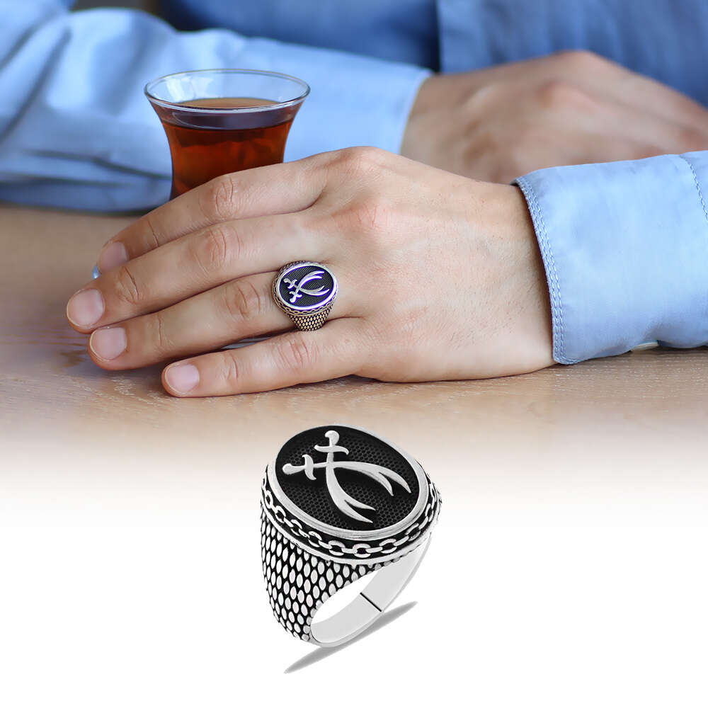 Zülfikar Kılıcı Temalı 925 Ayar Gümüş Erkek Yüzük